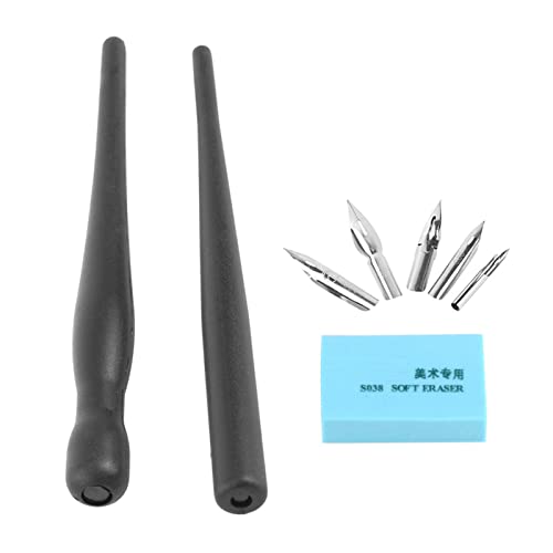 Grcfumo 1 Set Manga Cartoon Comic Zeichnungsmalerei, Stiftnib -Set mit 2 Stifthaltern, 1 Radiergummi und 5 Nibs, Zeichnen von Malereiwerkzeugen für Künstler Grcfumo 1 Set Manga Cartoon Comic Zeichnungsmalerei, Stiftnib -Set mit 2 Stifthaltern, 1 Radiergummi und 5 Nibs, Zeichnen von Malereiwerkzeugen für Künstler von Grcfumo