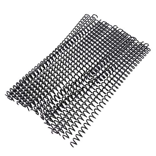 Grcfumo 20 Stück 30-Loch-Binderinge aus Kunststoff, Spiralbinderinge aus Kunststoff, robuste Federbinderinge für Schule und Büro (11mm*30 holes black 20 strips) von Grcfumo