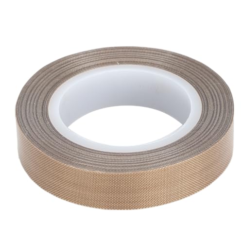 Grcfumo 32,8ft PTFE Glassuchband, Hochtemperatur PTFE -Klebeband, Stoffband für Vakuumversiegelung Impulsversiegelung (0,18 * 13mm) von Grcfumo