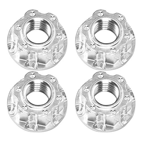 Grcfumo 4pcs M4 Schnitzsexagonal Nuttern, Aluminium -Leichtmetallrad -Sechskantmuttern, RC -Autoanschlusswerkzeugkit für HSP D3 D4 1/10 (Black) (Red) (Silver) von Grcfumo