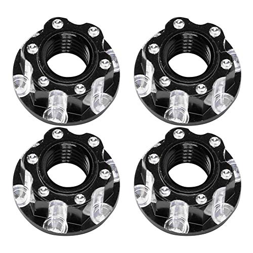Grcfumo 4pcs M4 Schnitzsexagonal Nuttern, Aluminium -Leichtmetallrad -Sechskantmuttern, RC -Autoanschlusswerkzeugkit für HSP D3 D4 1/10 (Black) von Grcfumo