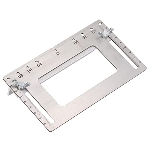 Grcfumo Handle Punch Hole Locator, Woodworking Handle Punch Hole Locator, Stainless Steel Cabinet Handle Punch Locator, Door Handle Hole Locator for Cabinet Door von Grcfumo