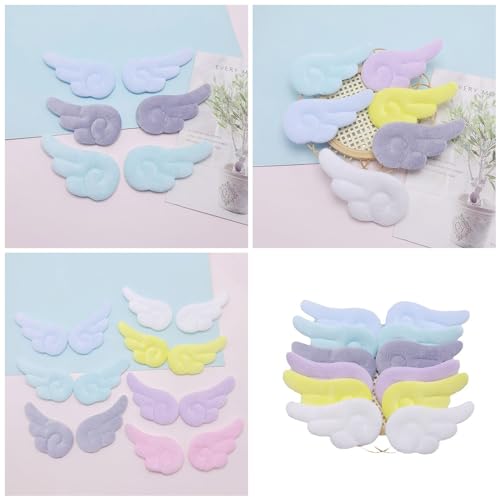 Greabuy 10 x doppelseitige Flügel-Form zum Aufnähen von Haaren für Puppen, Taschen, Hüte, Schals, Haar-Clips von Greabuy