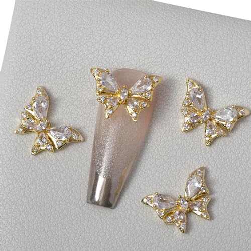 Greabuy 3D-Schmetterlings-Strass-Dekorationen, Metallnieten, Schmuck, Beauty-Designs, Charms Greabuy 3D-Schmetterlings-Strass-Dekorationen, Metallnieten, Schmuck, Beauty-Designs, Charms von Greabuy
