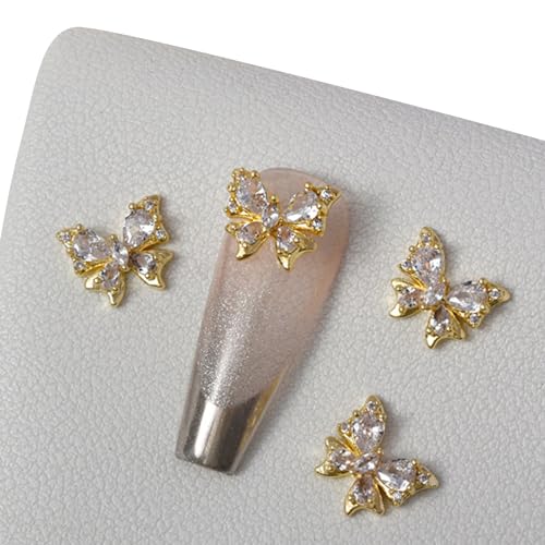 Greabuy 3D-Schmetterlings-Strass-Dekorationen, Metallnieten, Schmuck, Beauty-Designs, Charms Greabuy 3D-Schmetterlings-Strass-Dekorationen, Metallnieten, Schmuck, Beauty-Designs, Charms von Greabuy