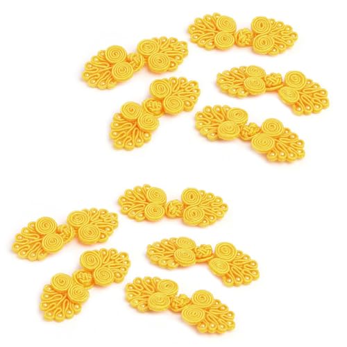Greabuy Chinesische Knoten für Froschknöpfe, 10 Paar, Perlen-Verschlussknöpfe für Jacken, Korsetts, Handtaschen, Dekoration von Greabuy
