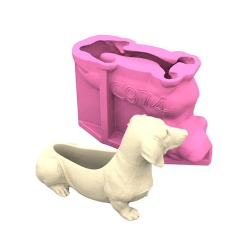 Greabuy Mehrzweck-Silikonform Hundeform für Blumentöpfe Epoxidharz Vase Pflanzgefäß und Stifthalter Greabuy Mehrzweck-Silikonform Hundeform für Blumentöpfe Epoxidharz Vase Pflanzgefäß und Stifthalter von Greabuy