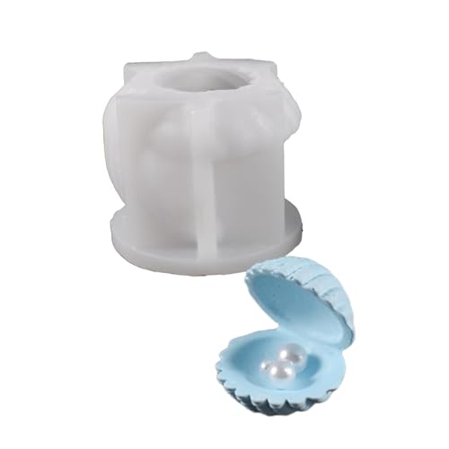 Greabuy Muschelförmige Designs Silikon-Schmuckschatulle zum Basteln und Aufbewahren mit Deckel, tragbar für Schmuckstücke und Süßigkeiten Greabuy Muschelförmige Designs Silikon-Schmuckschatulle zum Basteln und Aufbewahren mit Deckel, tragbar für Schmuckstücke und Süßigkeiten von Greabuy