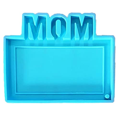 Greabuy Silikonform mit Aufschrift "MOM DAD", Epoxidharz, Schlüsselanhänger, Anhänger, Bastelform für Vatertag, Mutter von Greabuy