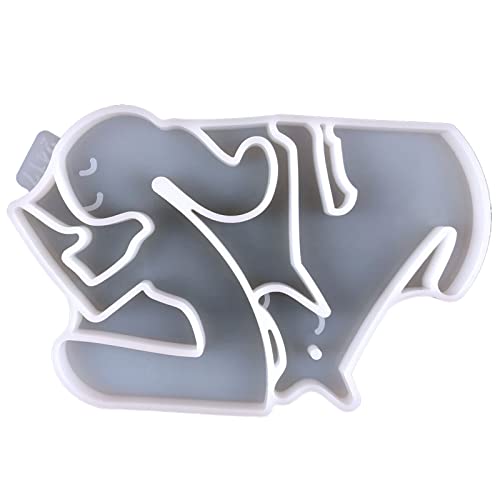 Greabuy Silikonform mit Loch zum Aufhängen, Epoxidharz, Schlüsselanhänger, Schmuck, Bastelformen von Greabuy