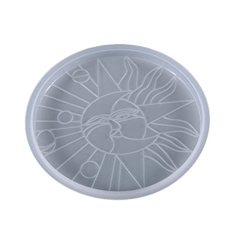 Greabuy Silikonform mit unregelmäßigem Blumenmuster, Epoxidharz, für stilvolle Heimdekoration, handgefertigte Tassenmatte von Greabuy