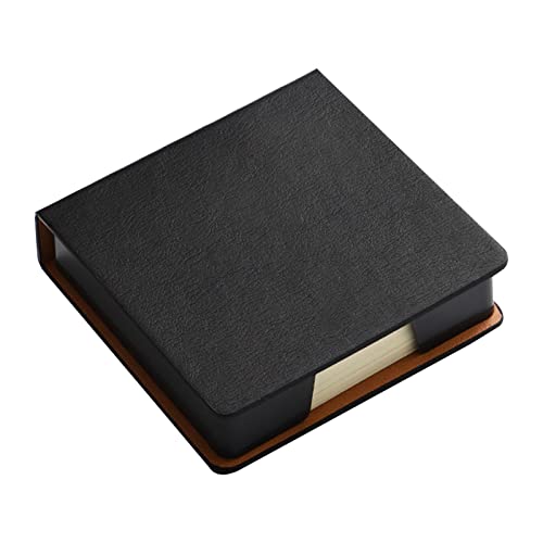 Greabuy Stick Notizblock Halter Leder Namenskarten Halter Haftnotizen Spender für Etui mit Deckel Büro Schule von Greabuy