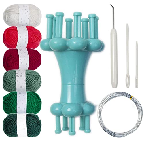 Greabuy Verbesserte Web-Strickspule, Strickmaschinen, Werkzeug, Garn, Seil, Stricker, 6 Farben/8 Farben zum Basteln von Greabuy