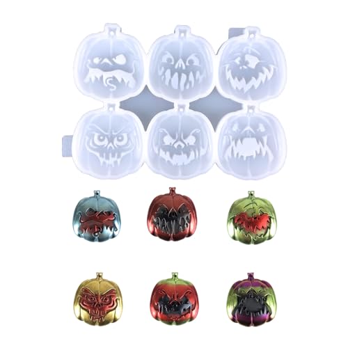 Halloween-Kürbis-Anhänger, Silikonform, Epoxidharz, Gießanhänger, geeignet für Silikonform, Schmuckherstellung Halloween-Kürbis-Anhänger, Silikonform, Epoxidharz, Gießanhänger, geeignet für Silikonform, Schmuckherstellung von Greabuy
