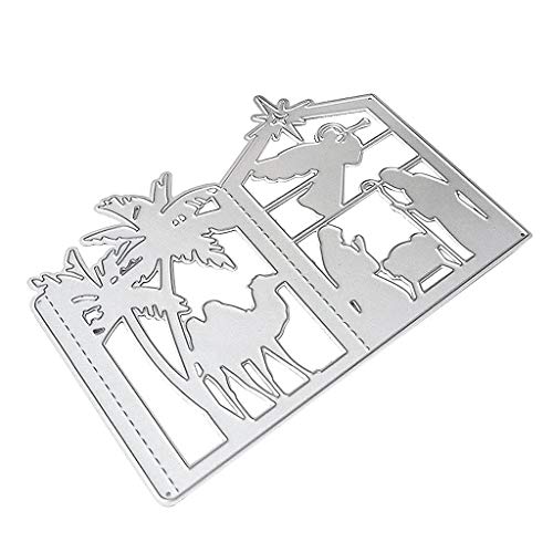 Weihnachts Metall Stanzformen Schablone DIY Scrapbooking Album Stempel Papier Weihnachtslichter Weiße Kordel von Greabuy