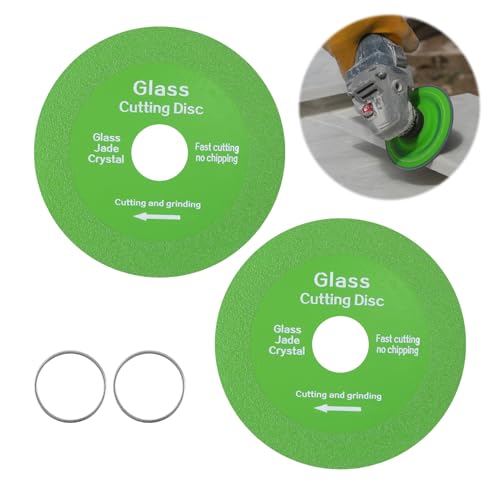 2 Stück Trennscheibe für Glas, 100 mm professionelle Diamantscheibe für Winkelgrinder, Durchmesser 22,23 mm Glas Cutting Disc Schneidscheibe für Winkelschleifer, Marmor, Glas, Kristall 2 Stück Trennscheibe für Glas, 100 mm professionelle Diamantscheibe für Winkelgrinder, Durchmesser 22,23 mm Glas Cutting Disc Schneidscheibe für Winkelschleifer, Marmor, Glas, Kristall von Greacesrio
