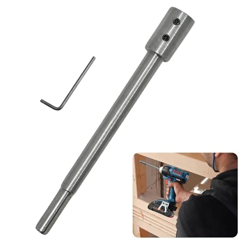 Greacesrio 170 mm Extra lange Verlängerungen für Forstnerbohrer mit 3/8"-Schaft, Bohrerverlängerung aus Kohlenstoffstahl, Verlängerungsschaft für besonders tiefe Lochfräsungen und Durchbrüche Greacesrio 170 mm Extra lange Verlängerungen für Forstnerbohrer mit 3/8"-Schaft, Bohrerverlängerung aus Kohlenstoffstahl, Verlängerungsschaft für besonders tiefe Lochfräsungen und Durchbrüche von Greacesrio