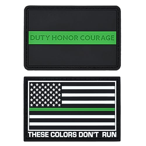 Great 1 Products Amerikanische Flagge, Patch-Set, 5.1 x 7.6 cm, flexibles PVC-Material, Haken und Schlaufe, Militär- und taktisches Zubehör für Kleidung, Jacken, Rucksäcke (dünne grüne Linie, Set 2) Great 1 Products Amerikanische Flagge, Patch-Set, 5.1 x 7.6 cm, flexibles PVC-Material, Haken und Schlaufe, Militär- und taktisches Zubehör für Kleidung, Jacken, Rucksäcke (dünne grüne Linie, Set 2) von Great 1 Products