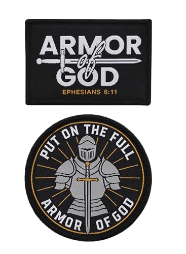 Christian Armor of God Moral Applique 2-Pack Patch Set, Woven Hook & Loop Fastener/Backing, Tactical Accessory for Clothing-Jackets-Hats-Backpacks Christian Armor of God Moral Applique 2-Pack Patch Set, Woven Hook & Loop Fastener/Backing, Tactical Accessory for Clothing-Jackets-Hats-Backpacks von Great 1
