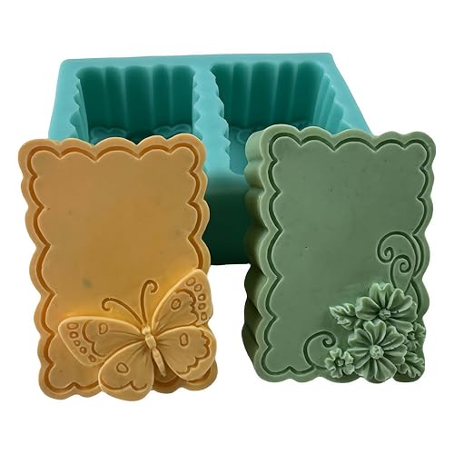 Seifenform mit mehreren Mulden, Schmetterling und Blume von Great Mold