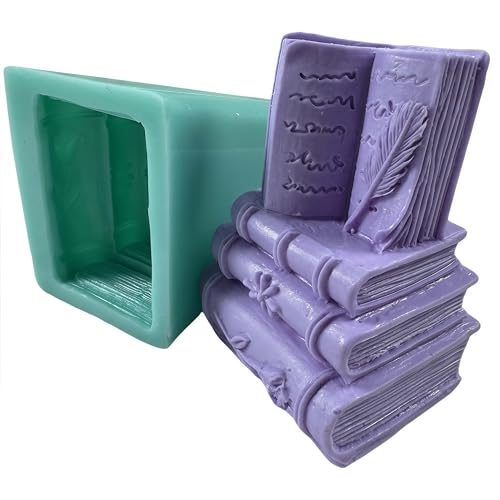 Silikonform für Seife, Kerzen, Kunstharz, zum Basteln (GM-BookCandle#4) von Great Mold
