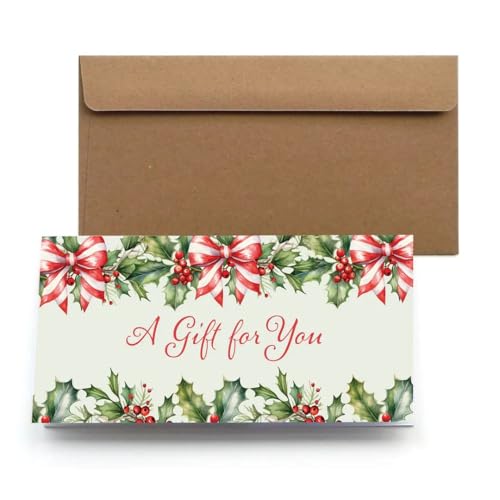 Great Papers! Holly & Holiday Bow Geschenk-/Geldkartenhalter mit Umschlägen, 16,5 x 27,9 cm, 12 Stück (2025046) von Great Papers!