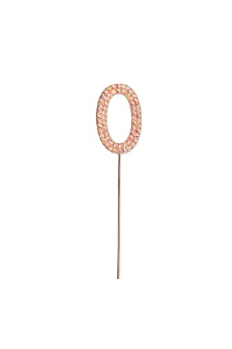 Great Pretenders - Rhinestone Nummer 0 Pink Kerzen, mehrfarbig, einzigartig (97622) von Great Pretenders