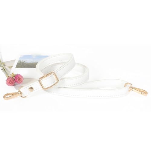 GreatRise 1.5 cm Breite PU Leder Schultergurt Ersatz Schulterriemen Verstellbar Schultergurt Dünner Taschenrieme, 80-150cm, Gurt für Damen Taschen Handtaschen Geldbörse Weiß Hellgold Schnalle GreatRise 1.5 cm Breite PU Leder Schultergurt Ersatz Schulterriemen Verstellbar Schultergurt Dünner Taschenrieme, 80-150cm, Gurt für Damen Taschen Handtaschen Geldbörse Weiß Hellgold Schnalle von GreatRise