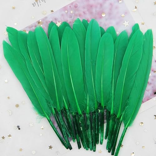 GreatRise 10-15cm Bunte Federn Natürliche Gänsefedern Federn zum Basteln Indianer Federn Dekoration Feder für DIY Handwerk Kostüme Hut Traumfänger Hochzeit Party Dekorationen Grün 50 Stück GreatRise 10-15cm Bunte Federn Natürliche Gänsefedern Federn zum Basteln Indianer Federn Dekoration Feder für DIY Handwerk Kostüme Hut Traumfänger Hochzeit Party Dekorationen Grün 50 Stück von GreatRise