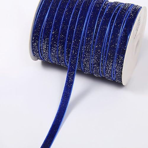 GreatRise 10 Yard Metallisches Glitzer Samtbänder Einseitiges Samtband Samtborte Geschenkband für Hochzeit, Taufe und Geburtstagsgeschenke, Geschenkverpackung, Kranz, Schleifen Blau #3 1cm GreatRise 10 Yard Metallisches Glitzer Samtbänder Einseitiges Samtband Samtborte Geschenkband für Hochzeit, Taufe und Geburtstagsgeschenke, Geschenkverpackung, Kranz, Schleifen Blau #3 1cm von GreatRise