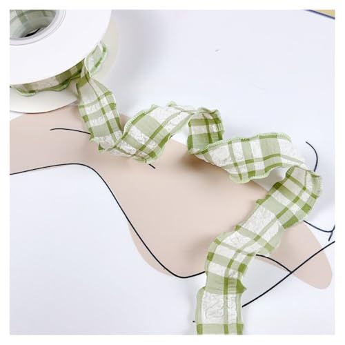 GreatRise 10 Yard Zerknittert Kariert Dekoband Karo Geschenkband Karoband zum Basteln Stoffband Schleifenband für Geschenkverpackunge Haarschmuck Blumenstrauß Dekoration, 2,5cm Breite Grün GreatRise 10 Yard Zerknittert Kariert Dekoband Karo Geschenkband Karoband zum Basteln Stoffband Schleifenband für Geschenkverpackunge Haarschmuck Blumenstrauß Dekoration, 2,5cm Breite Grün von GreatRise