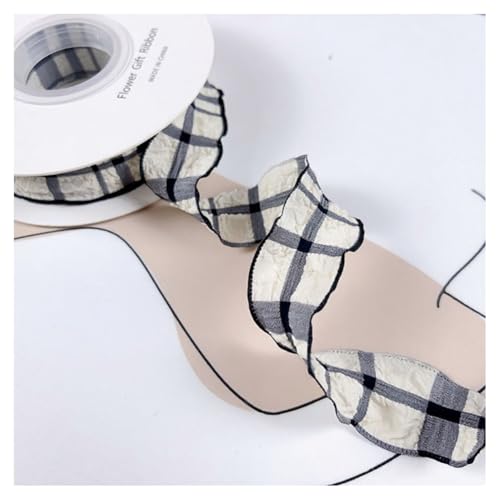 GreatRise 10 Yard Zerknittert Kariert Dekoband Karo Geschenkband Karoband zum Basteln Stoffband Schleifenband für Geschenkverpackunge Haarschmuck Blumenstrauß Dekoration, 2,5cm Breite Schwarz GreatRise 10 Yard Zerknittert Kariert Dekoband Karo Geschenkband Karoband zum Basteln Stoffband Schleifenband für Geschenkverpackunge Haarschmuck Blumenstrauß Dekoration, 2,5cm Breite Schwarz von GreatRise