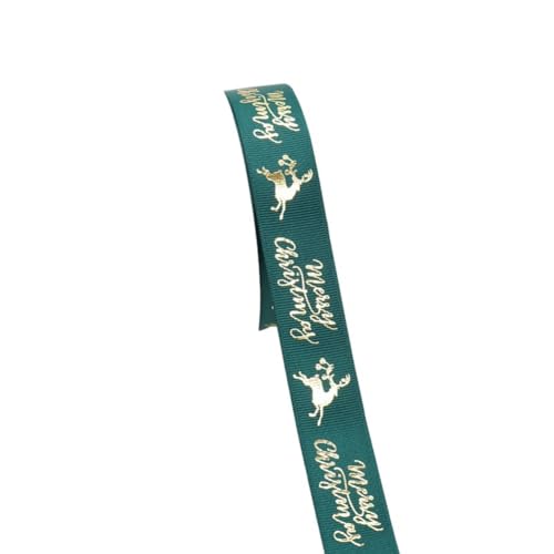 GreatRise 10 Yard×20mmWeihnachten Geschenkband Weihnachtsband Bedrucktes Band Dekoband Schleifenband zum Basteln Ripsband für DIY Weihnachtsdeko Geschenkverpackung Hochzeit Party Deko Grün #5 GreatRise 10 Yard×20mmWeihnachten Geschenkband Weihnachtsband Bedrucktes Band Dekoband Schleifenband zum Basteln Ripsband für DIY Weihnachtsdeko Geschenkverpackung Hochzeit Party Deko Grün #5 von GreatRise