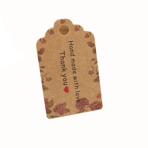 GreatRise 100 Stück Geschenkanhänger mit Juteschnur, 3×5cm Danke Karten Anhänger Kraftpapier Etiketten Blanko Dankeschön für Hochzeit Weihnachten Geschenkverpackung DIY-Projekte Blume#3 GreatRise 100 Stück Geschenkanhänger mit Juteschnur, 3×5cm Danke Karten Anhänger Kraftpapier Etiketten Blanko Dankeschön für Hochzeit Weihnachten Geschenkverpackung DIY-Projekte Blume#3 von GreatRise
