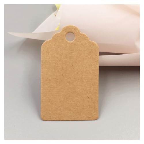 GreatRise 100 Stück Geschenkanhänger mit Juteschnur, 3×5cm Danke Karten Anhänger Kraftpapier Etiketten Blanko Dankeschön für Hochzeit Weihnachten Geschenkverpackung DIY-Projekte Leerzeichen#1 von GreatRise