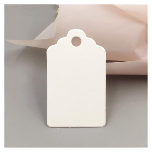 GreatRise 100 Stück Geschenkanhänger mit Juteschnur, 3×5cm Danke Karten Anhänger Kraftpapier Etiketten Blanko Dankeschön für Hochzeit Weihnachten Geschenkverpackung DIY-Projekte Leerzeichen#2 von GreatRise