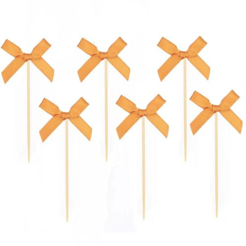 GreatRise 100 Stück Mini Kuchendeko mit Fliege Plugin Schleifen Cupcake Toppers Dessert Picks Zahnstocher Schleife Tortenaufleger für Hochzeit Geburtstag Party Kuchen Backen Deko Orange GreatRise 100 Stück Mini Kuchendeko mit Fliege Plugin Schleifen Cupcake Toppers Dessert Picks Zahnstocher Schleife Tortenaufleger für Hochzeit Geburtstag Party Kuchen Backen Deko Orange von GreatRise