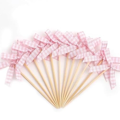 GreatRise 100 Stück Mini Kuchendeko mit Fliege Plugin Schleifen Cupcake Toppers Dessert Picks Zahnstocher Schleife Tortenaufleger für Hochzeit Geburtstag Party Kuchen Backen Deko Rosa Scheck GreatRise 100 Stück Mini Kuchendeko mit Fliege Plugin Schleifen Cupcake Toppers Dessert Picks Zahnstocher Schleife Tortenaufleger für Hochzeit Geburtstag Party Kuchen Backen Deko Rosa Scheck von GreatRise