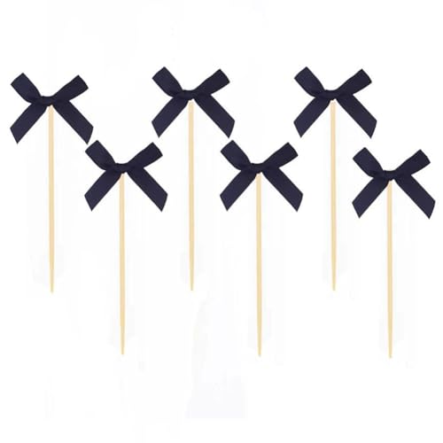 GreatRise 100 Stück Mini Kuchendeko mit Fliege Plugin Schleifen Cupcake Toppers Dessert Picks Zahnstocher Schleife Tortenaufleger für Hochzeit Geburtstag Party Kuchen Backen Deko Schwarz GreatRise 100 Stück Mini Kuchendeko mit Fliege Plugin Schleifen Cupcake Toppers Dessert Picks Zahnstocher Schleife Tortenaufleger für Hochzeit Geburtstag Party Kuchen Backen Deko Schwarz von GreatRise