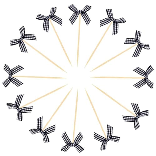 GreatRise 100 Stück Mini Kuchendeko mit Fliege Plugin Schleifen Cupcake Toppers Dessert Picks Zahnstocher Schleife Tortenaufleger für Hochzeit Geburtstag Party Kuchen Backen Deko Schwarzer Scheck GreatRise 100 Stück Mini Kuchendeko mit Fliege Plugin Schleifen Cupcake Toppers Dessert Picks Zahnstocher Schleife Tortenaufleger für Hochzeit Geburtstag Party Kuchen Backen Deko Schwarzer Scheck von GreatRise