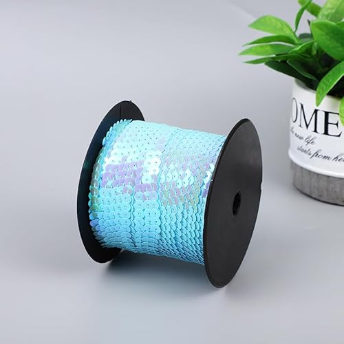 GreatRise 100 Yard Bunte Paillettenband Paillettenbesatz Glitzer Paillette Trim String Pailletten-Dekoband Pailletten Band Glitzerband Bastelband für Kleiderverzierung Stirnband Illusion Hellblau GreatRise 100 Yard Bunte Paillettenband Paillettenbesatz Glitzer Paillette Trim String Pailletten-Dekoband Pailletten Band Glitzerband Bastelband für Kleiderverzierung Stirnband Illusion Hellblau von GreatRise