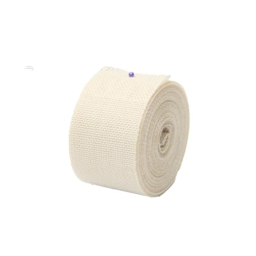 GreatRise 10m Juteband 5cm Breit Geschenkband Jute Schleifenband Sackleinenband Dekoband Stoffband für DIY-Basteln Scrapbooking Geschenkverpackung Hochzeit Weihnachten Party Deko Beige von GreatRise