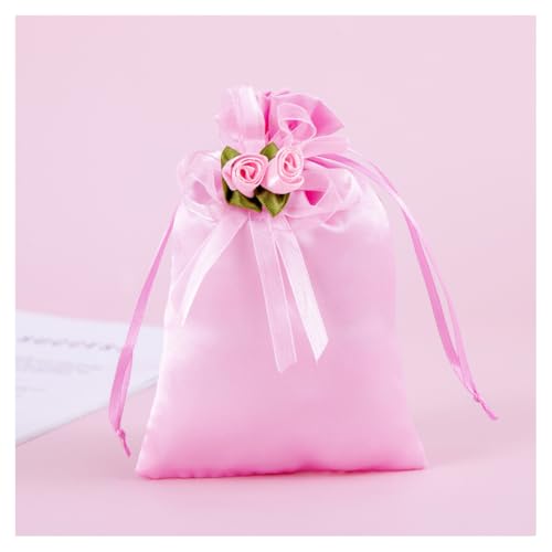 GreatRise 10pcs 10×15cm Geschenktüten mit Kordelzug und Blumen, Satin Schmuckbeutel Geschenkbeutel Aufbewahrungsbeutel für Hochzeit Babydusche Weihnachten Party Schmuck Süßigkeiten Rosa GreatRise 10pcs 10×15cm Geschenktüten mit Kordelzug und Blumen, Satin Schmuckbeutel Geschenkbeutel Aufbewahrungsbeutel für Hochzeit Babydusche Weihnachten Party Schmuck Süßigkeiten Rosa von GreatRise
