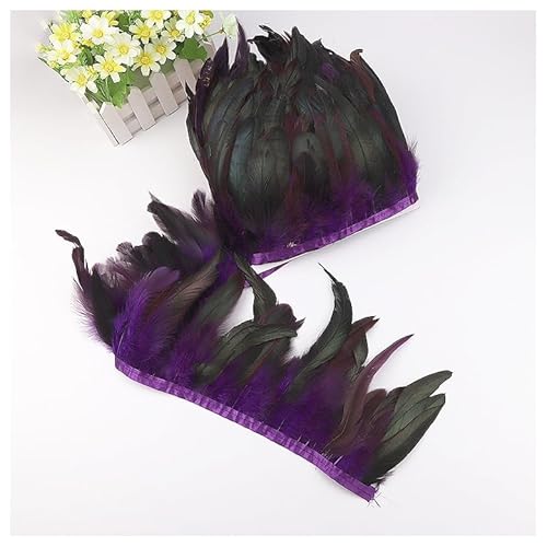 GreatRise 12-18cm Natürliche Hahnfeder Bordüre Hahn Federborte Plüsch Feder Fringe Trim Federfransen Hahn-Fransenborte für DIY Basteln Nähen Handwerk Kostüm Kleid Dekoration Lila 2m GreatRise 12-18cm Natürliche Hahnfeder Bordüre Hahn Federborte Plüsch Feder Fringe Trim Federfransen Hahn-Fransenborte für DIY Basteln Nähen Handwerk Kostüm Kleid Dekoration Lila 2m von GreatRise