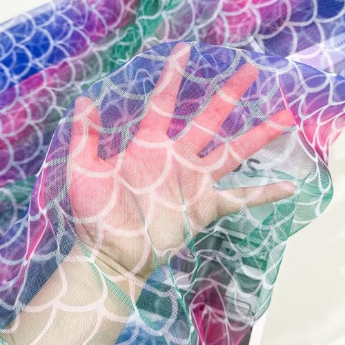 GreatRise 150cm Transparent Meerjungfrauen-Schuppen-Stoff Netzstoff Regenbogen Tüllstoff Leicht Dehnbarer Dekostoff für DIY Nähen Prinzessin-Kleid Brautkleider Hochzeit Schleier Bunte #1 5 Meter GreatRise 150cm Transparent Meerjungfrauen-Schuppen-Stoff Netzstoff Regenbogen Tüllstoff Leicht Dehnbarer Dekostoff für DIY Nähen Prinzessin-Kleid Brautkleider Hochzeit Schleier Bunte #1 5 Meter von GreatRise