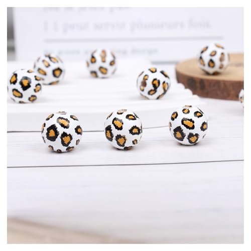 GreatRise 16mm Runde Holzperlen Leopard Bedruckte Lose Perlen Bauernhaus-Perlen mit Löchern Perlen mit Leopardenmuster Naturholzperle für Schmuckherstellung DIY Bastel Gelber Leopard 16mm*30Stück GreatRise 16mm Runde Holzperlen Leopard Bedruckte Lose Perlen Bauernhaus-Perlen mit Löchern Perlen mit Leopardenmuster Naturholzperle für Schmuckherstellung DIY Bastel Gelber Leopard 16mm*30Stück von GreatRise