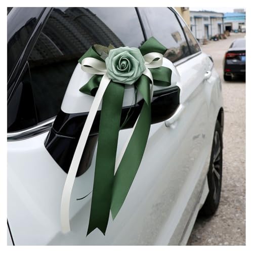GreatRise 2 Stück Autoschleifen mit Seidenblumen Hochzeitsschleifen Satinband Hochzeit Autoschmuck Hochzeitsauto Schleife Auto Schleifen Hochzeitsdeko für Brautauto Hochzeitsfeier Grün GreatRise 2 Stück Autoschleifen mit Seidenblumen Hochzeitsschleifen Satinband Hochzeit Autoschmuck Hochzeitsauto Schleife Auto Schleifen Hochzeitsdeko für Brautauto Hochzeitsfeier Grün von GreatRise