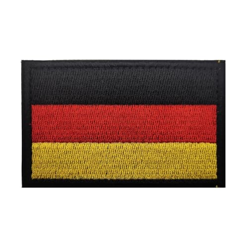 GreatRise 2 Stück Deutschland Blackside Flagge Patch Militär Abzeichen, 8 × 5cm Hook and Loop Europa Flaggen Gestickt Abzeichen Bunt Selbstklebender Patch für Kleidung Rucksack Uniformen Weste Jacke GreatRise 2 Stück Deutschland Blackside Flagge Patch Militär Abzeichen, 8 × 5cm Hook and Loop Europa Flaggen Gestickt Abzeichen Bunt Selbstklebender Patch für Kleidung Rucksack Uniformen Weste Jacke von GreatRise