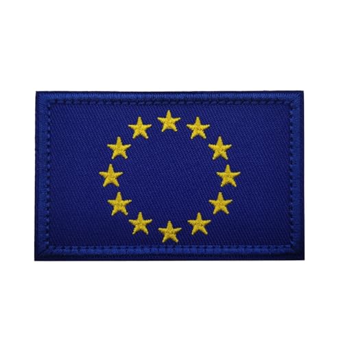 GreatRise 2 Stück Europäische Union Flagge Patch Militär Abzeichen, 8 × 5cm Hook and Loop Europa Flaggen Gestickt Abzeichen Bunt Selbstklebender Patch für Kleidung Rucksack Uniformen Weste Jacke GreatRise 2 Stück Europäische Union Flagge Patch Militär Abzeichen, 8 × 5cm Hook and Loop Europa Flaggen Gestickt Abzeichen Bunt Selbstklebender Patch für Kleidung Rucksack Uniformen Weste Jacke von GreatRise