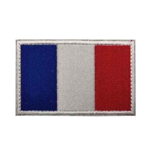 GreatRise 2 Stück Frankreich Flagge Patch Militär Abzeichen, 8 × 5cm Hook and Loop Europa Flaggen Gestickt Abzeichen Bunt Selbstklebender Patch für Kleidung Rucksack Uniformen Weste Jacke GreatRise 2 Stück Frankreich Flagge Patch Militär Abzeichen, 8 × 5cm Hook and Loop Europa Flaggen Gestickt Abzeichen Bunt Selbstklebender Patch für Kleidung Rucksack Uniformen Weste Jacke von GreatRise